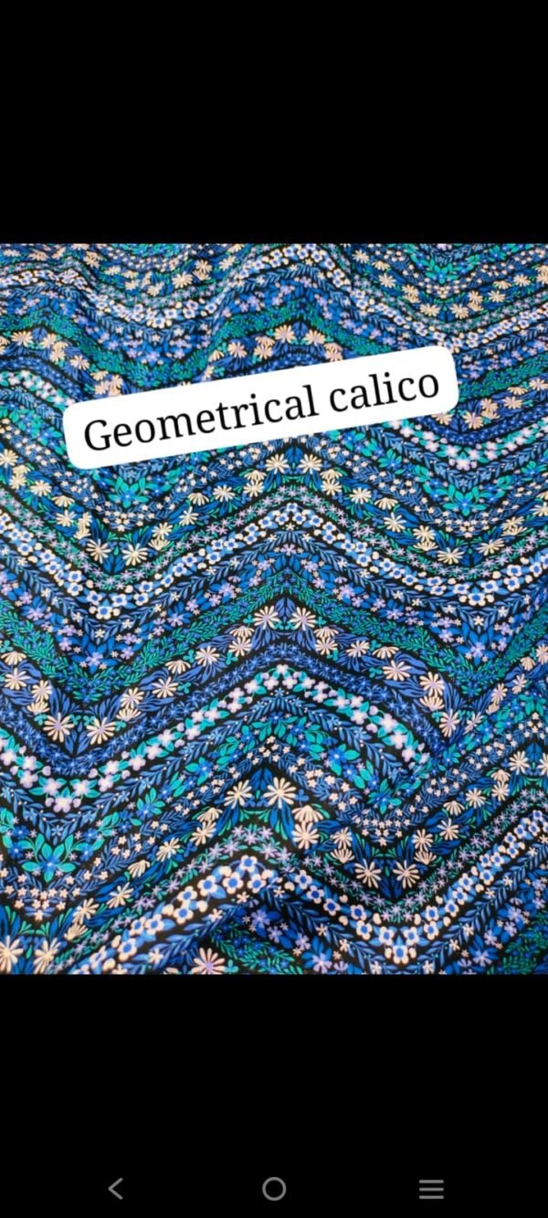 Geometrical calico winter Cotton Fabric