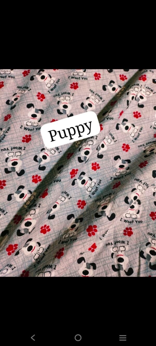 Puppy Winter Cotton Fabric