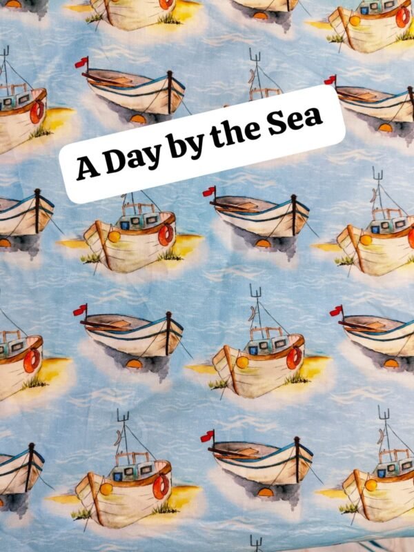 A day by the Sea Winter Cotton Fabric