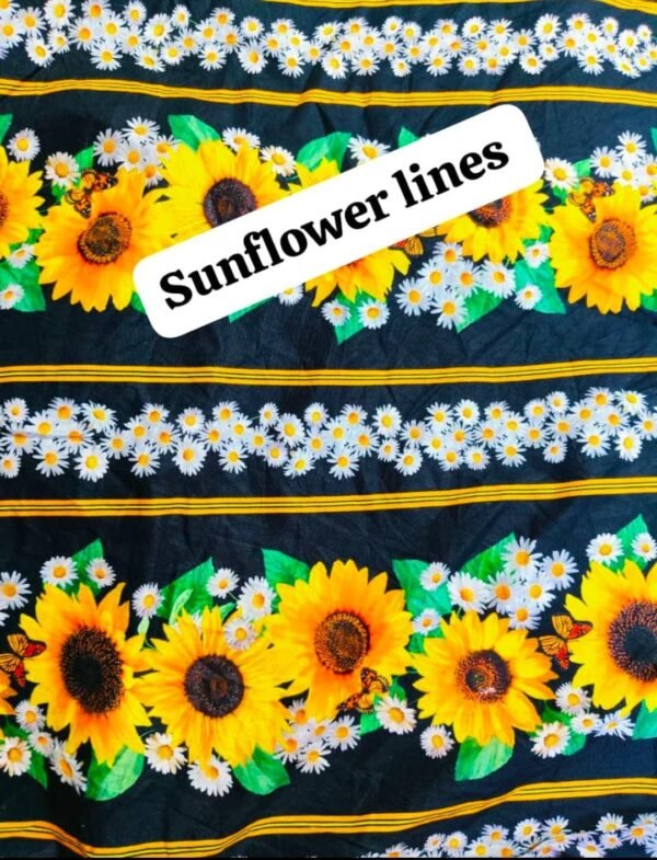 Sunflower Lines Winter Cotton Fabric