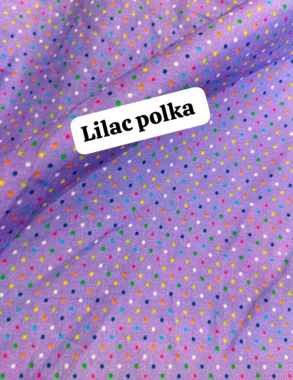 Lilac Polka Winter Cotton Fabric