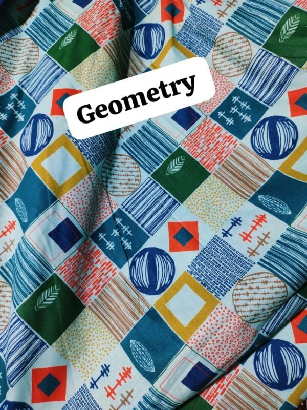 Geometry Winter Cotton Fabric