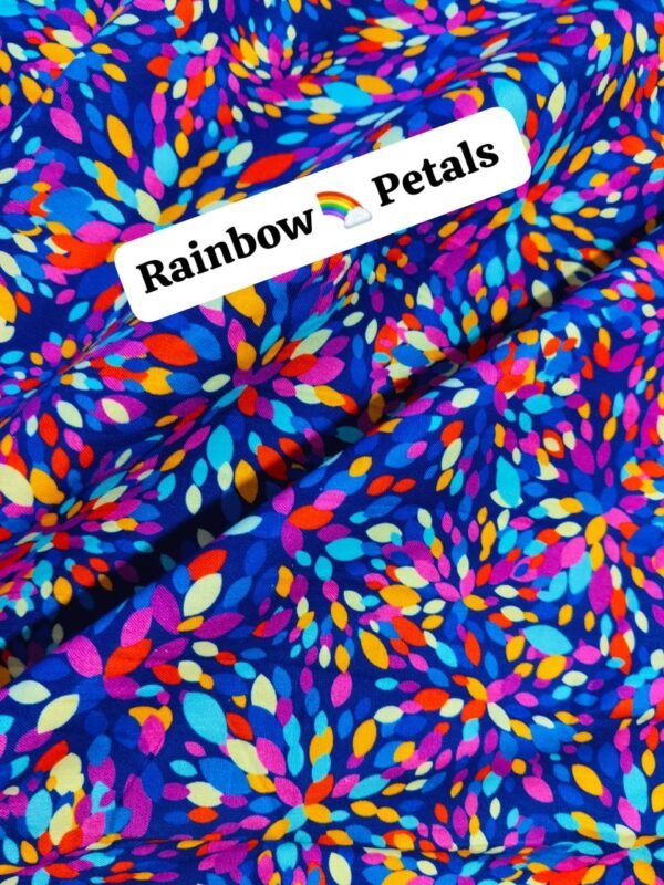 Rainbow Petals Winter Cotton Fabric