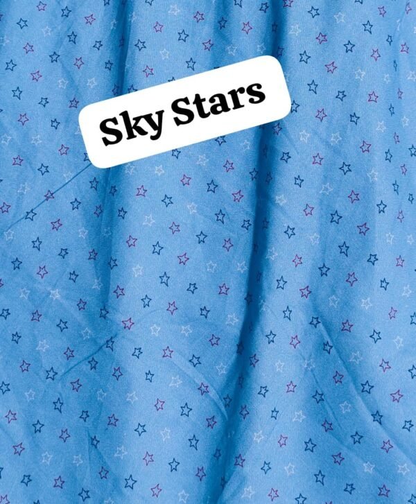 Sky Stars Winter Cotton Fabric