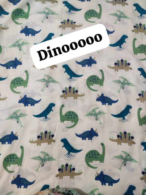 Dinooooo Winter Cotton Fabric