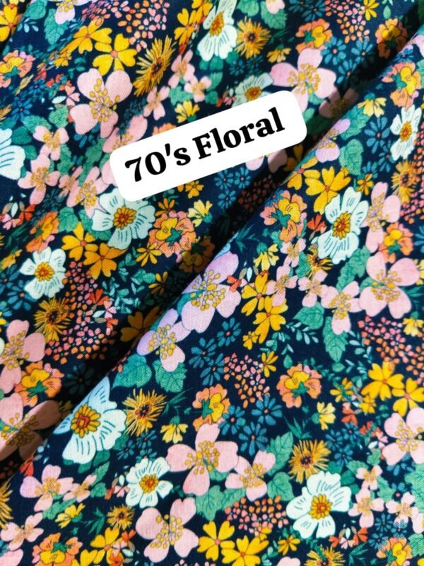 70's Floral Winter Cotton Fabric