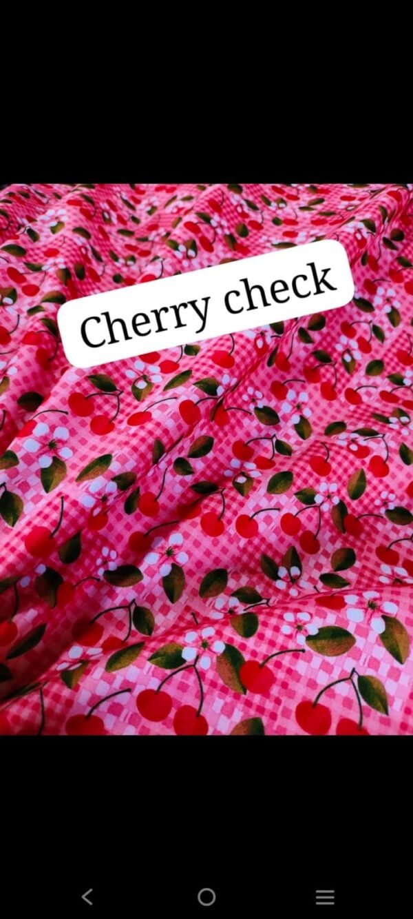 Cherry Checks Winter Cotton Fabric