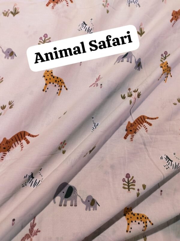 Animal Safari Winter Cotton Fabric