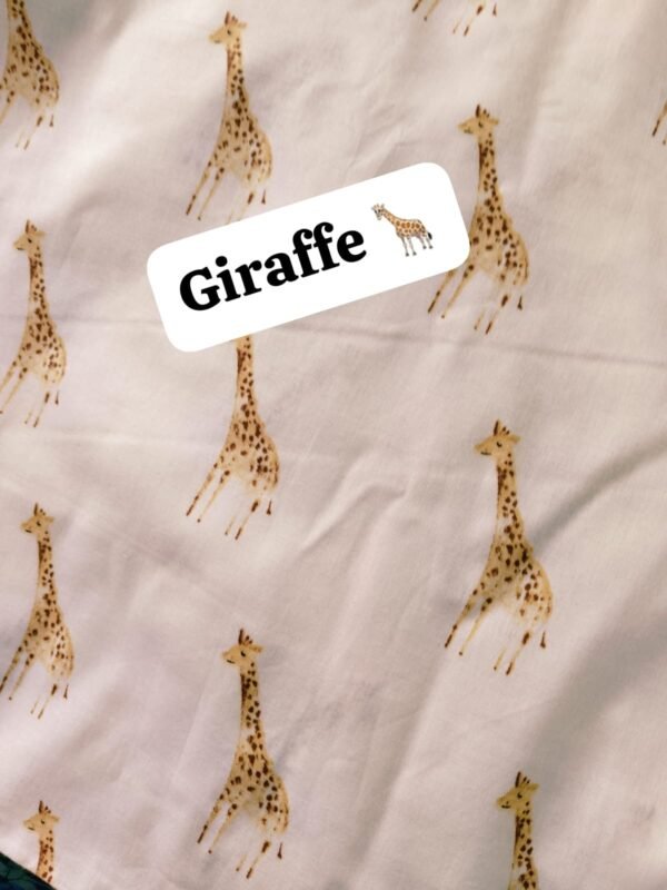 Giraffe Winter Cotton Fabric