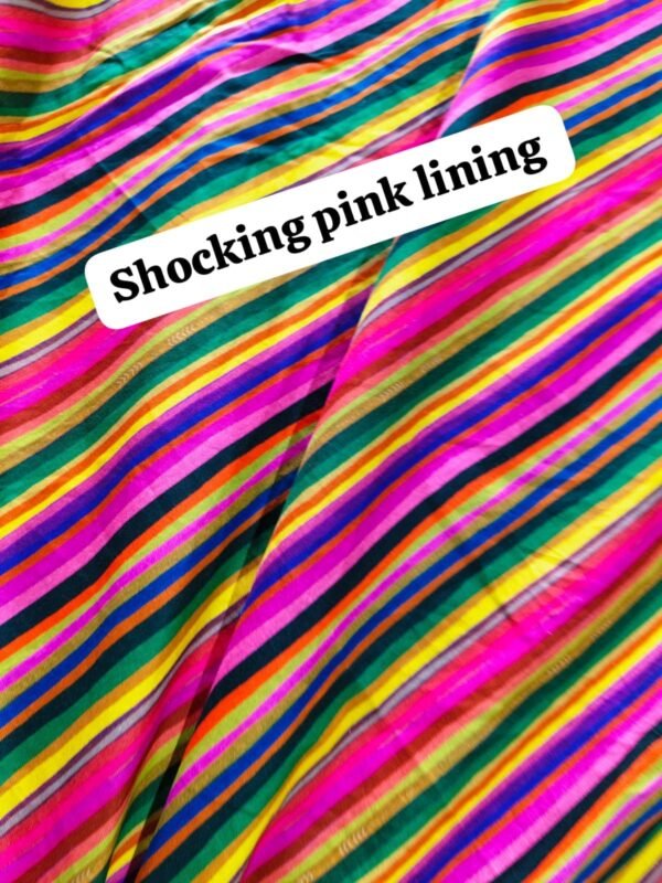 Shocking Pink lining Winter Cotton Fabric