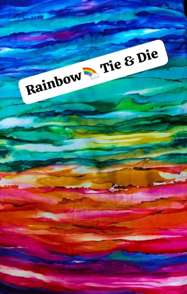 Rainbow Tie & Die Winter Cotton Fabric