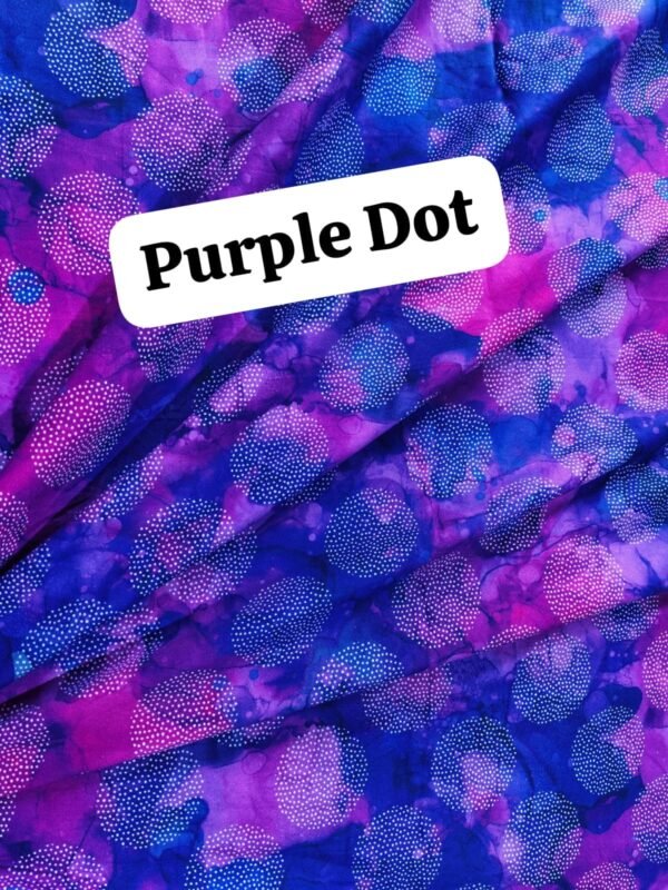 Purple Dot Winter Cotton Fabric