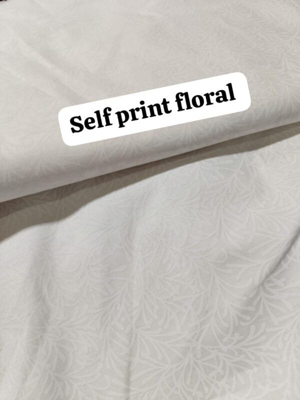 Self Print Flroal Winter Cotton Fabric