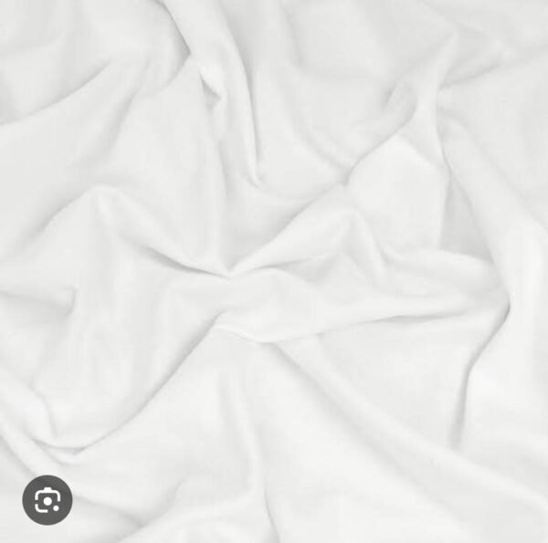 White Plain Felaline Fabric