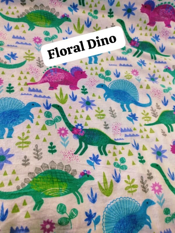 Floral Dino Felaline Funky fabric