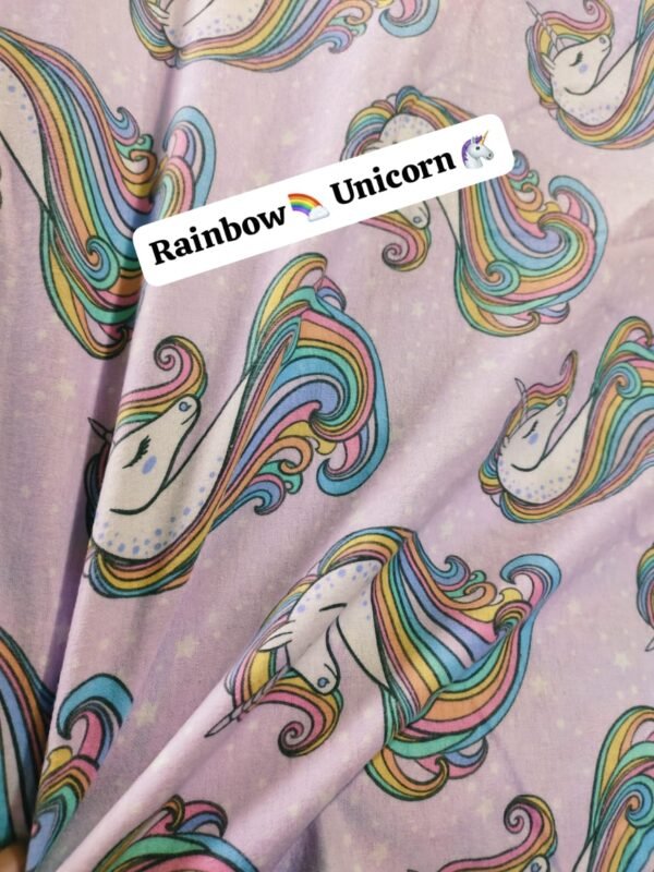 Rainbow Unicorn Felaline Funky fabric