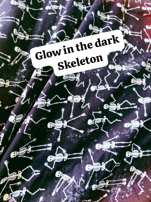 Glow in the dark Skeleton Felaline Fabric