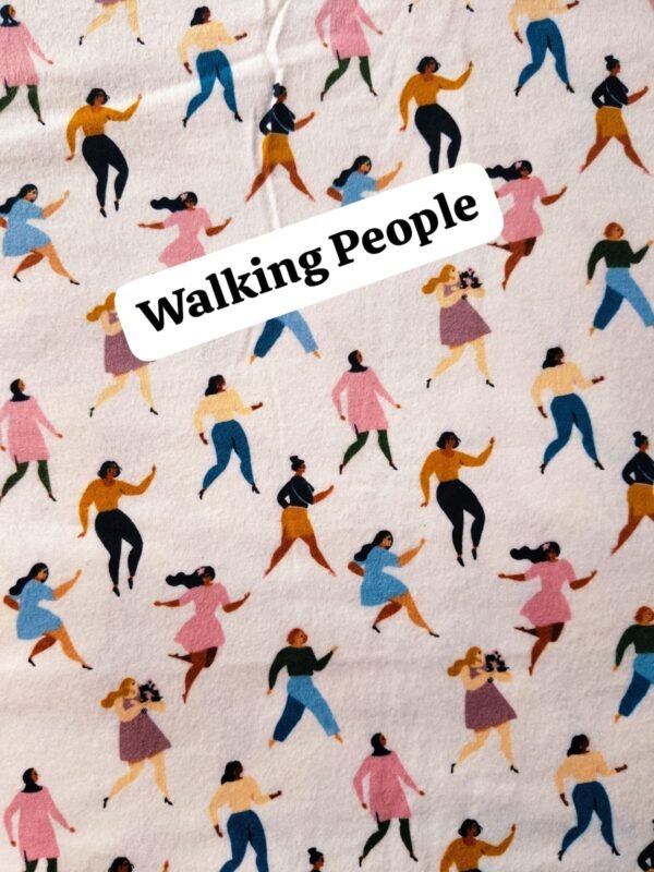 Walking People Felaline Fabric