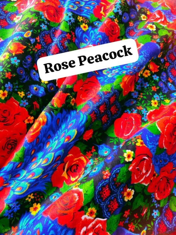 Rose Peacock Felaline Fabric