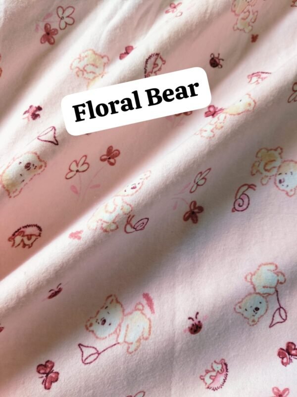 Floral Bear Felaline Fabric