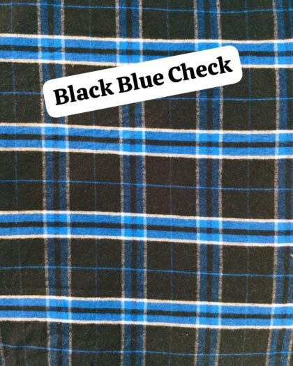 Black Blue Check Felaline Fabric 63 "