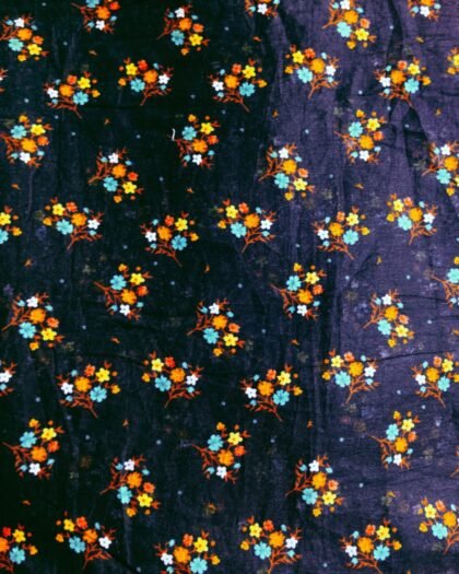 Black Floral Lawn 63 "