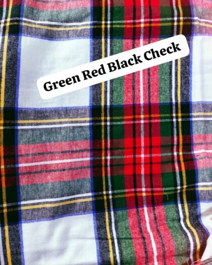 Green Red Black Check Felaline Fabric 63 "