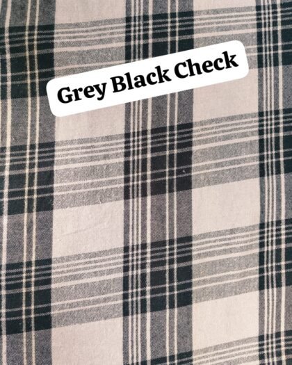 Grey Black Check Felaline Fabric 63 "