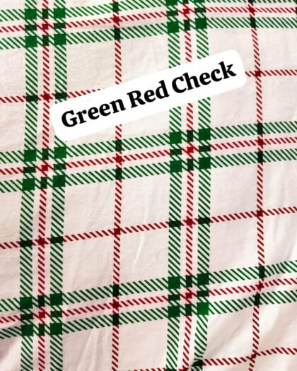 Green Red Check Felaline Fabric 63 "
