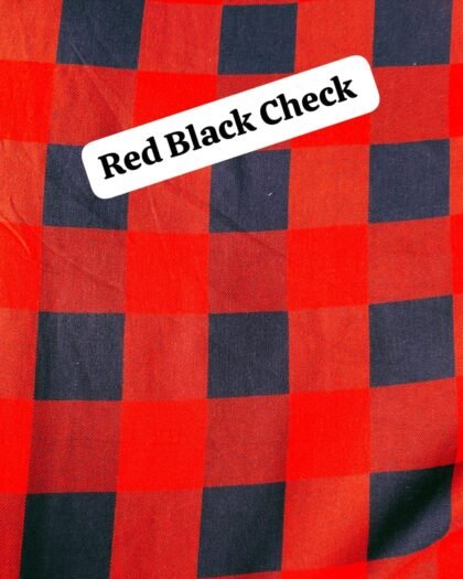 Red Black Check Felaline Fabric 63 "