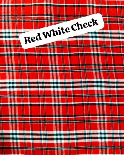 Red White Check Felaline Fabric 63 "