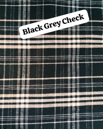 Black Grey Check Felaline Fabric 63 "