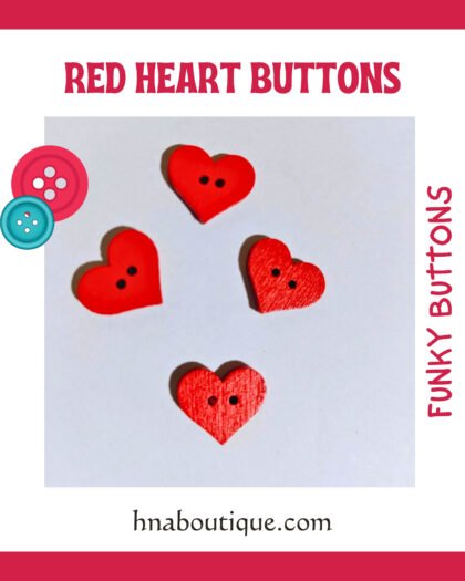 Red Hearts Buttons