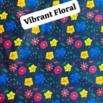 Front view of Vibrant Floral unstitched lawn fabric with colorful summer floral print – HnA Boutique Pakistan