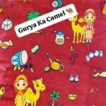 Front view of Gurya Ka Camel Width 40’ Lawn Fabric in traditional print – HnA Boutique Pakistan