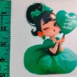 Front view of Doll with Heart iron-on patch – cute design for kids fashion by HnA Boutique Pakistan