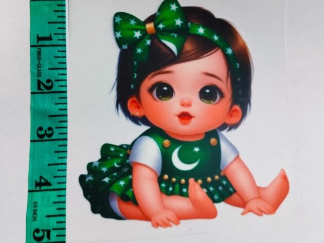 Innocent Jashn-e-Azadi Doll iron-on patch in green and white – HnA Boutique Pakistan
