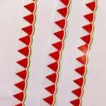 Front view of Watermelon Strip 39 Inches iron-on patch – vibrant non-embroidered design for summer fashion in Pakistan