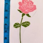 Front view of Pink Flower iron-on patch – non-embroidered floral accessory by HnA Boutique Pakistan