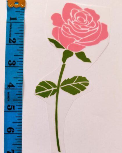 Front view of Pink Flower iron-on patch – non-embroidered floral accessory by HnA Boutique Pakistan