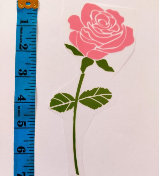 Front view of Pink Flower iron-on patch – non-embroidered floral accessory by HnA Boutique Pakistan