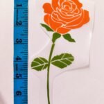 Front view of Orange Flower iron-on patch – vibrant non-embroidered patch by HnA Boutique Pakistan