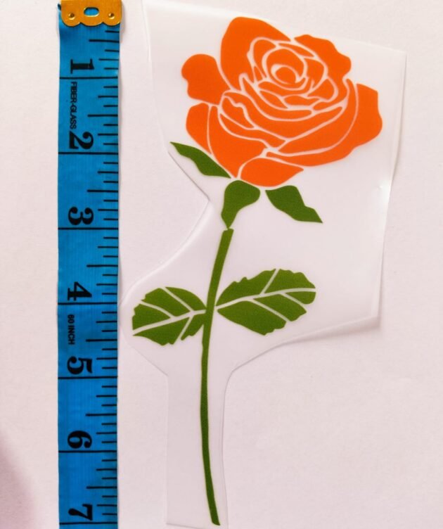Front view of Orange Flower iron-on patch – vibrant non-embroidered patch by HnA Boutique Pakistan
