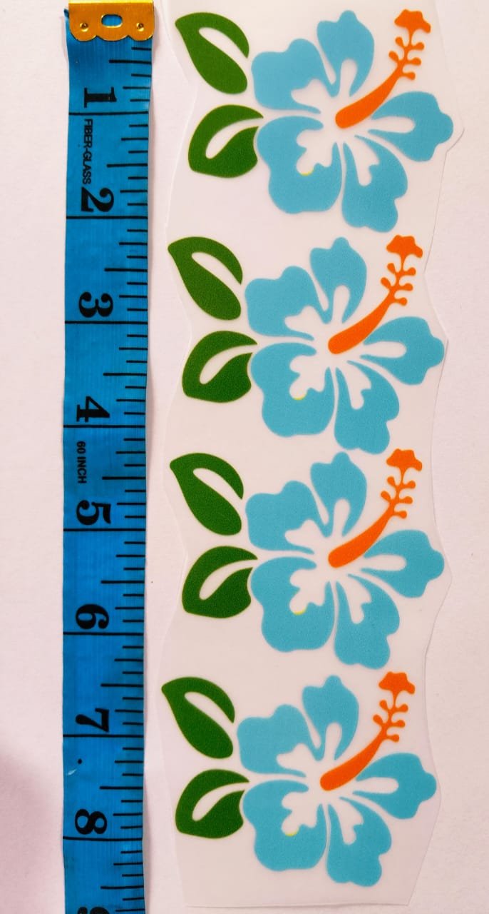 Buy SkyBlue Flowers Iron-On Patch – Trendy 39” DIY Fashion | HnA Boutique Pakistan
