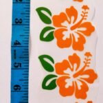 Front view of Orange Flowers Strip iron-on patch – floral DIY fashion piece from HnA Boutique Pakistan