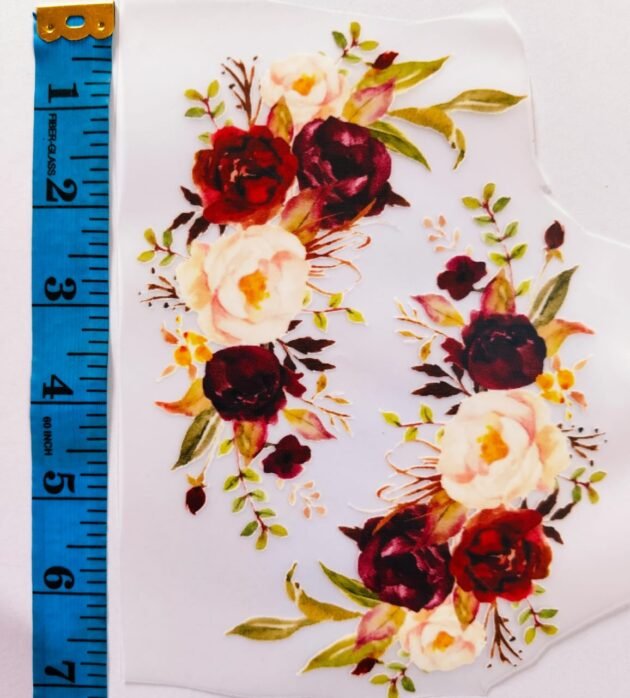 Floral corner patch design – Flowers Corner 2 iron-on patch by HnA Boutique Pakistan