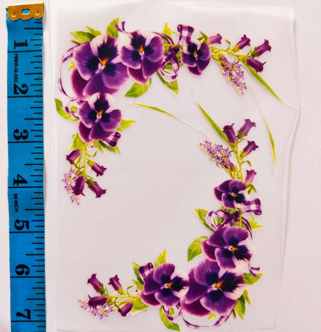 Purple floral corner iron-on patch for kurtis and dupattas – HnA Boutique Pakistan