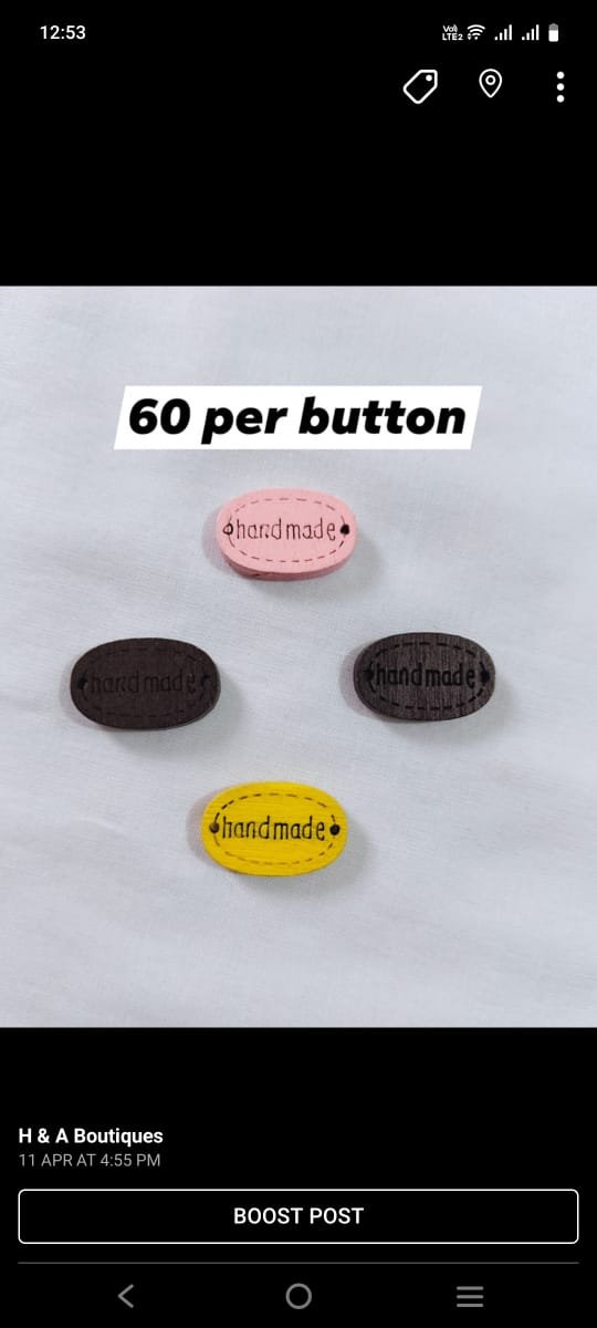 Close-up of Handmade Multi Buttons showing vibrant colors – funky buttons by HnA Boutique Pakistan