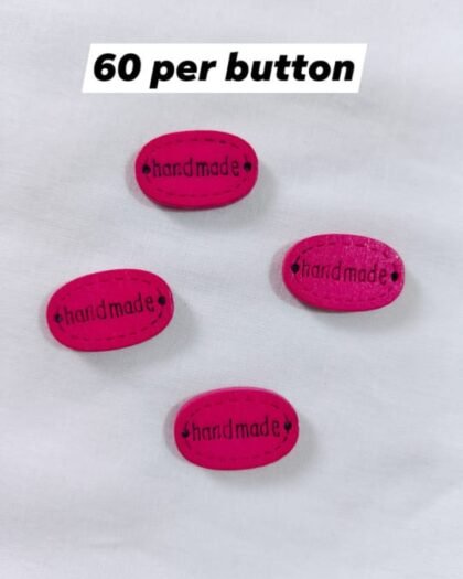 Close-up of Handmade Pink Buttons showing vibrant color – funky buttons by HnA Boutique Pakistan