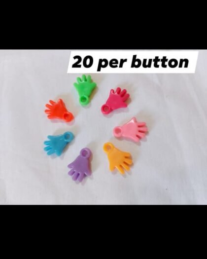 Mini Hands Multi Buttons featuring colorful hand designs – funky buttons by HnA Boutique Pakistan